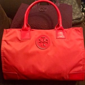 Authentic Tory Burch Tote Orange Like New
